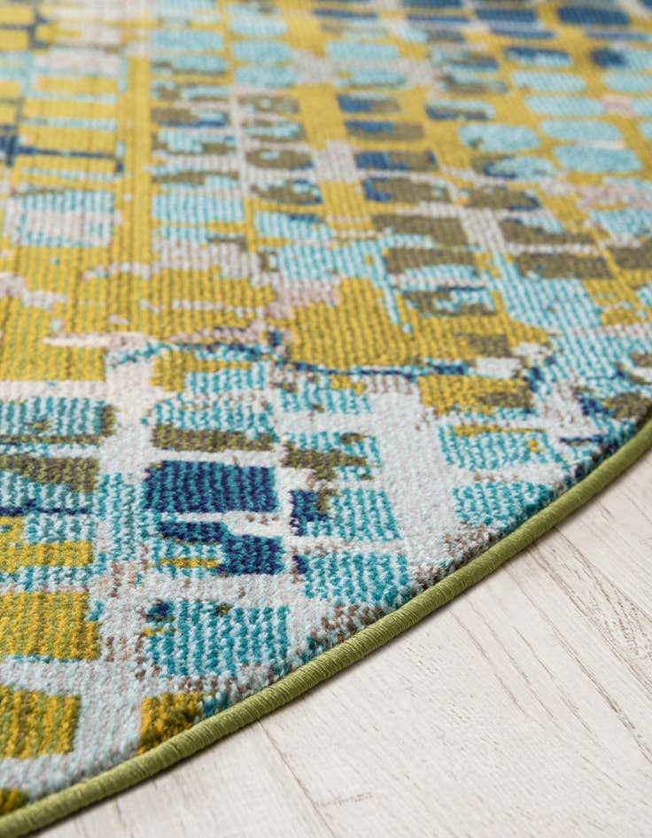 Detail image of 8' x 8' Washable Theia Round Rug