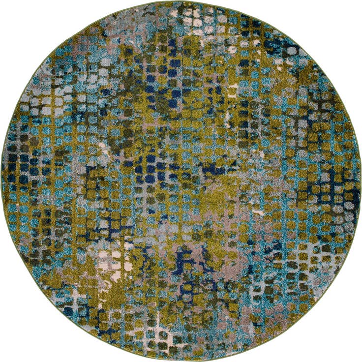 Detail image of 6' x 6' Washable Theia Round Rug