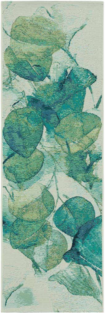 2' x 6' Easy-Clean Botanical Indoor / Outdoor Runner Rug