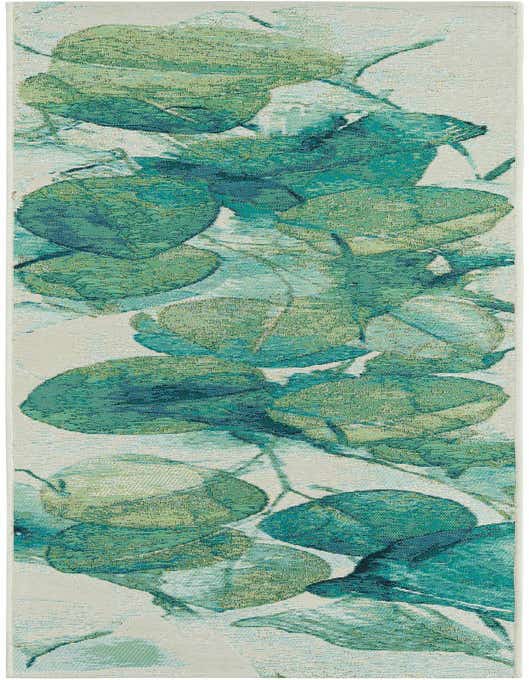 2' x 8' Easy-Clean Botanical Indoor / Outdoor Runner Rug