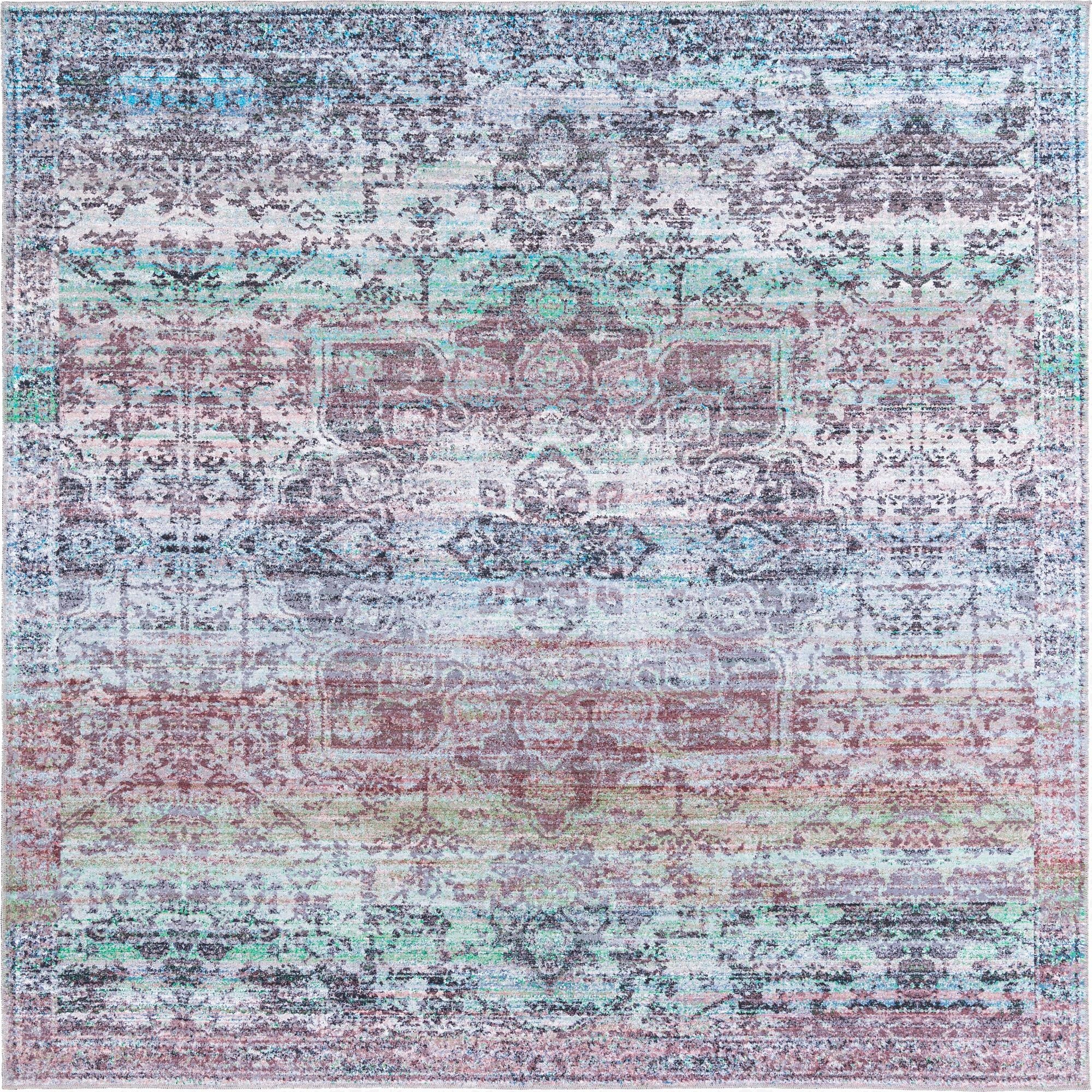 10' 6 x 10' 6  Washable Renaissance Square Rug