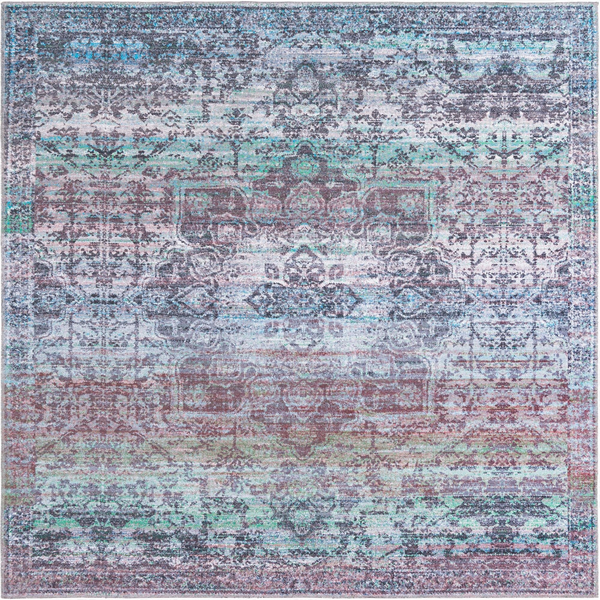 7' 10 x 7' 10  Washable Renaissance Square Rug