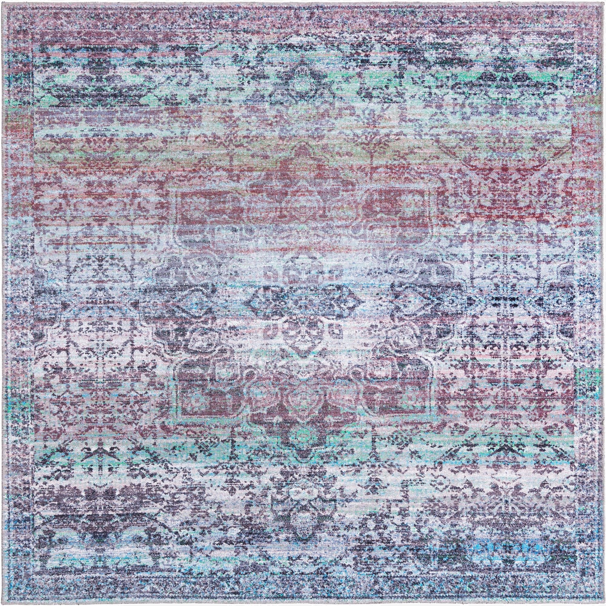 7' 3 x 7' 3  Washable Renaissance Square Rug