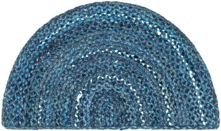2' 2 x 3' 7 Handmade Braided Chindi Hearth Rug