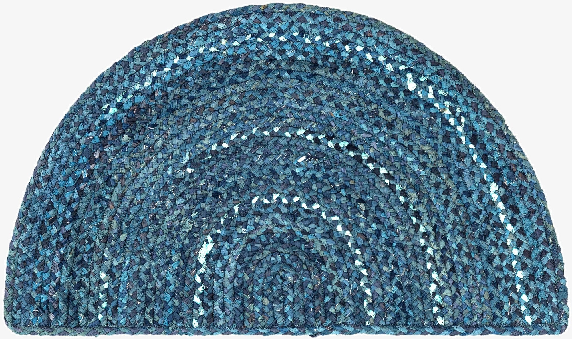 2' 2 x 3' 7  Hand Braided Chindi Hearth Rug