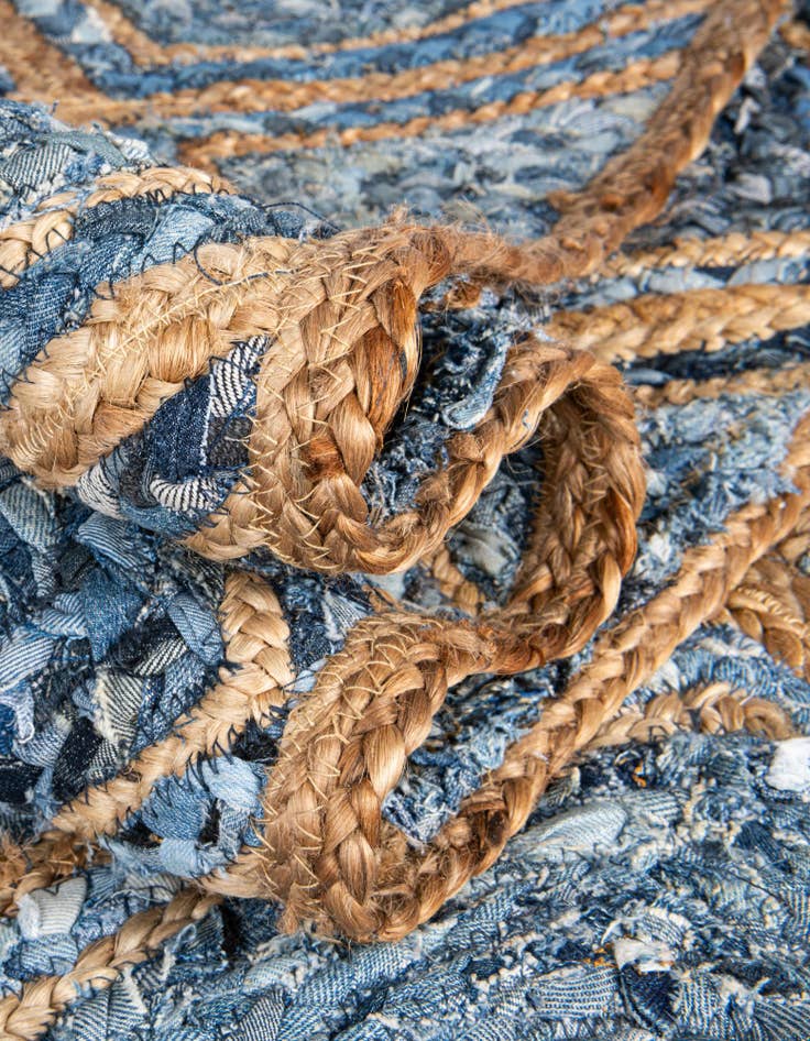 Detail image of 2' 2 x 3' 7 Handmade Braided Jute Hearth Rug