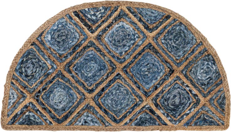 Detail image of 2' 2 x 3' 7 Handmade Braided Jute Hearth Rug