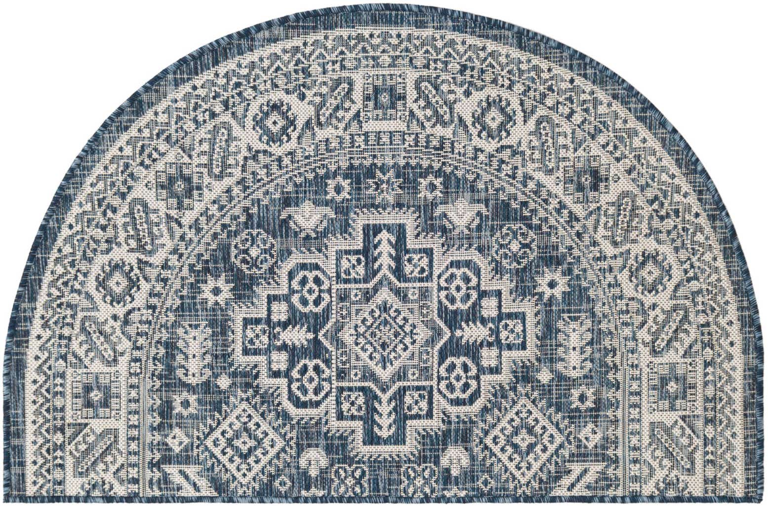 2' 7 x 4' Easy-Clean Aztec Indoor / Outdoor Hearth Rug