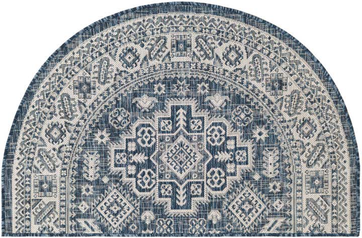 2' 7 x 4' Easy-Clean Aztec Indoor / Outdoor Hearth Rug
