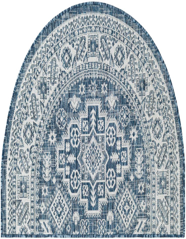 Detail image of 3' x 6' Easy-Clean Aztec Indoor / Outdoor Hearth Rug