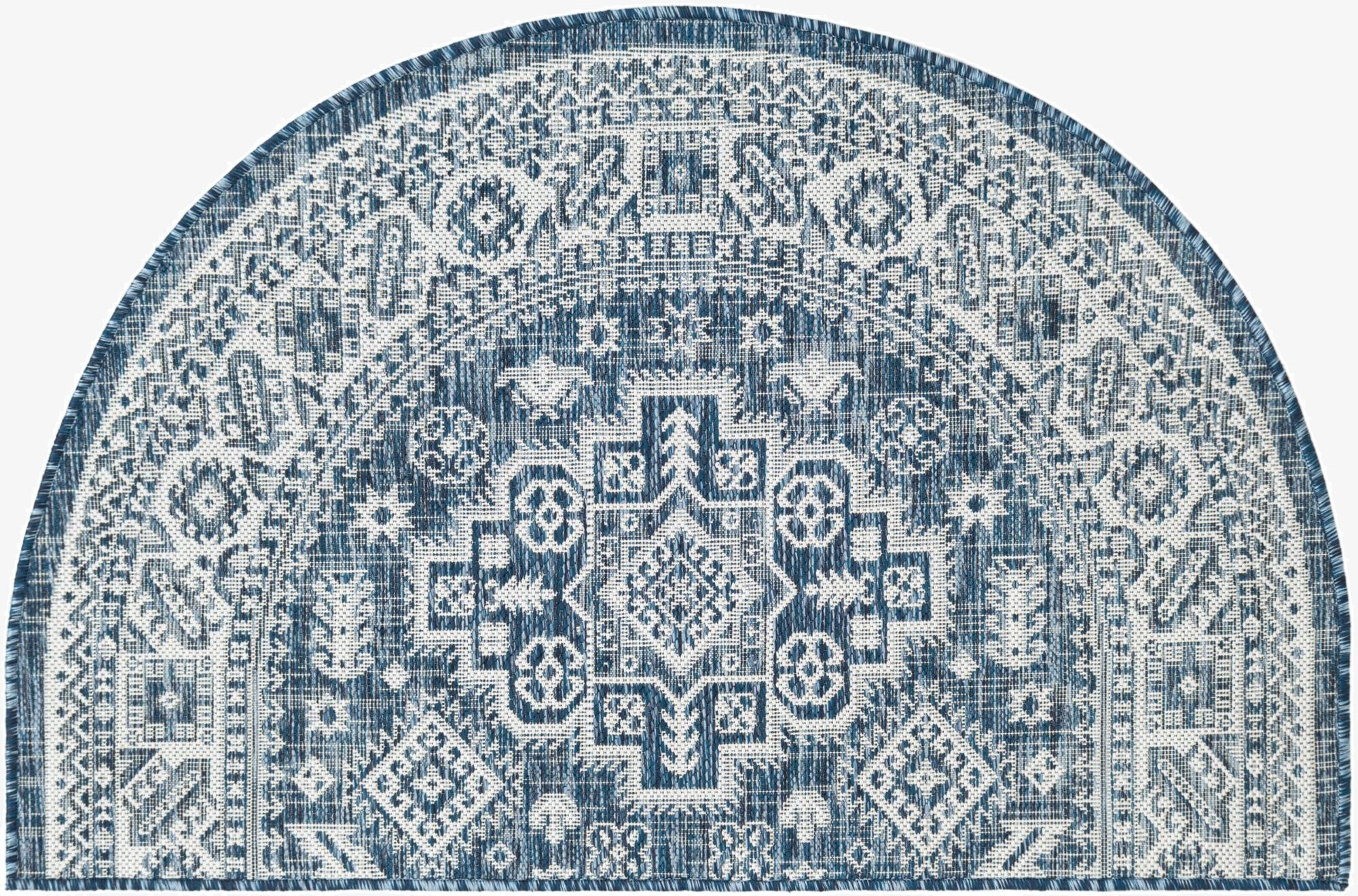Primary image 3' x 6'  Washable Aztec Indoor / Outdoor Hearth Rug