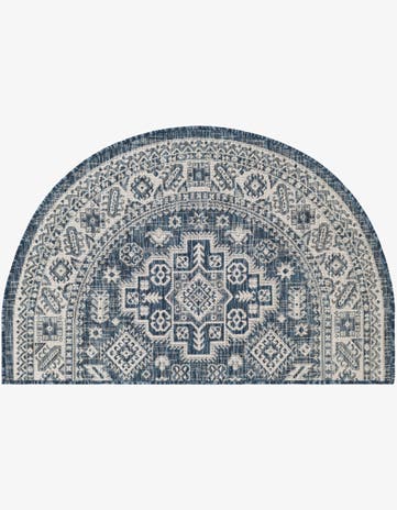 2' 7 x 4' Easy-Clean Aztec Indoor / Outdoor Hearth Rug