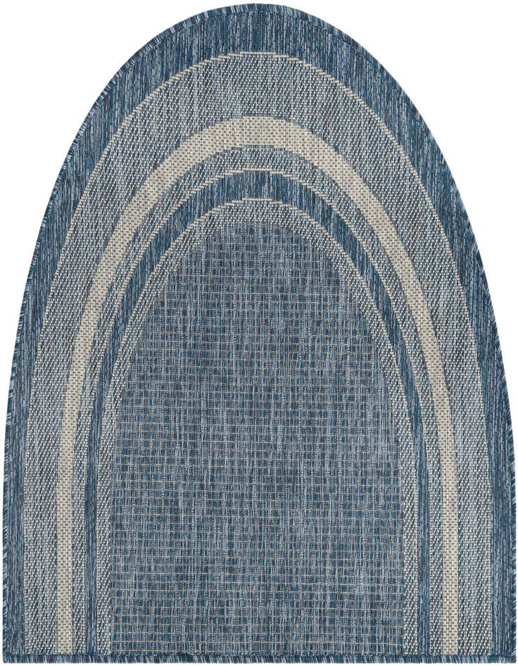 Detail image of 2' 7 x 4' Easy-Clean Border Indoor / Outdoor Hearth Rug