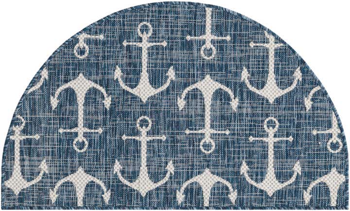 2' 2 x 3' 7 Easy-Clean Coastal Indoor / Outdoor Hearth Rug