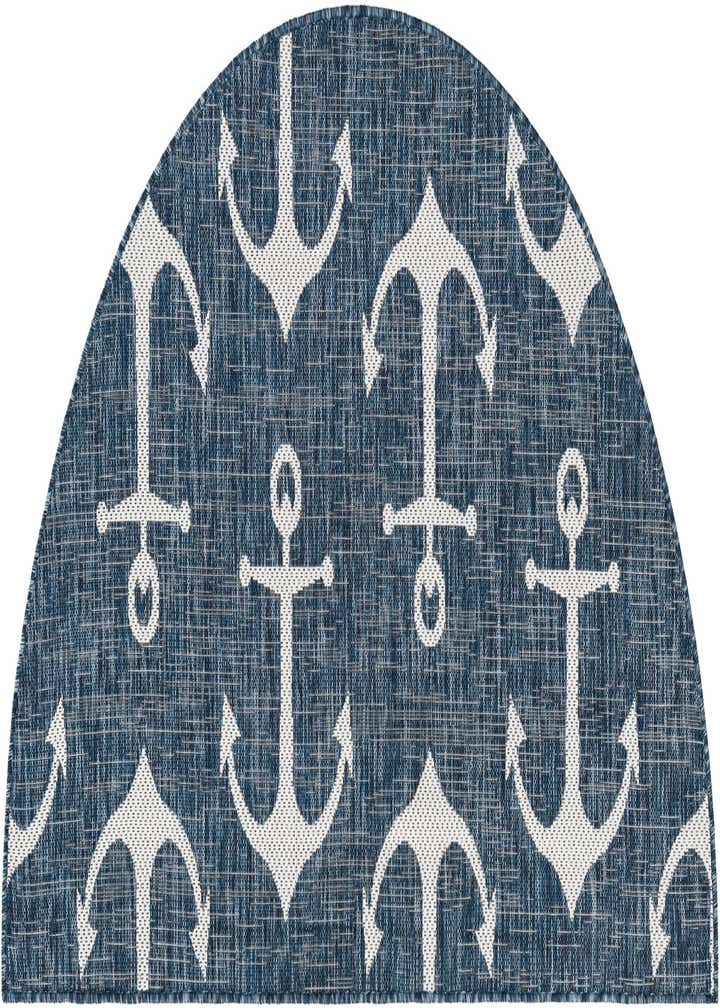 3' x 6' Easy-Clean Coastal Indoor / Outdoor Hearth Rug