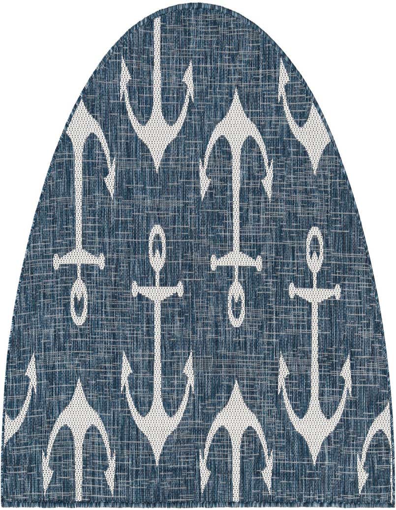 3' x 6' Easy-Clean Coastal Indoor / Outdoor Hearth Rug