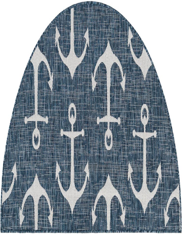 Detail image of 3' x 6' Easy-Clean Coastal Indoor / Outdoor Hearth Rug