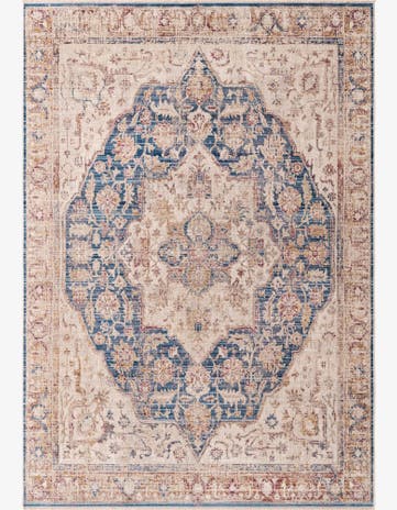Blue Ivory Deepa Rug