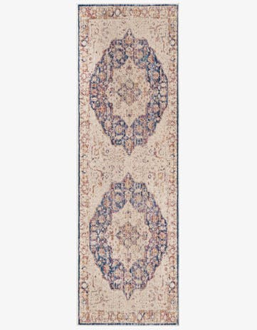 Blue Ivory Deepa Runner Rug