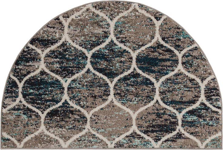 Detail image of 2' 7 x 4' Lattice Frieze Hearth Rug