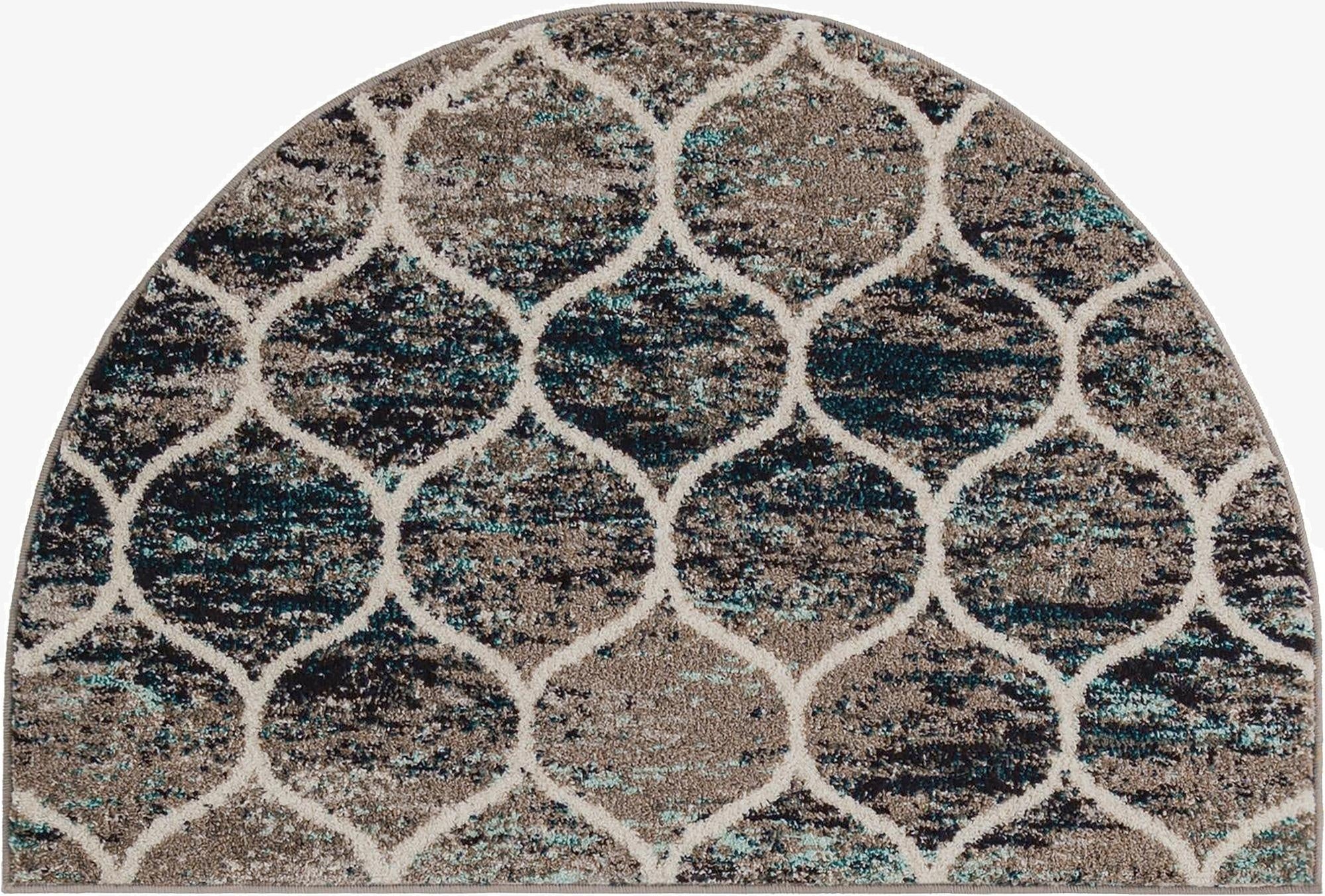 2' 7 x 4' Trellis Frieze Hearth Rug