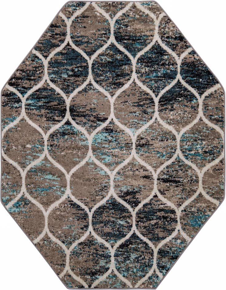 Detail image of 6' x 6' Lattice Frieze Octagon Rug