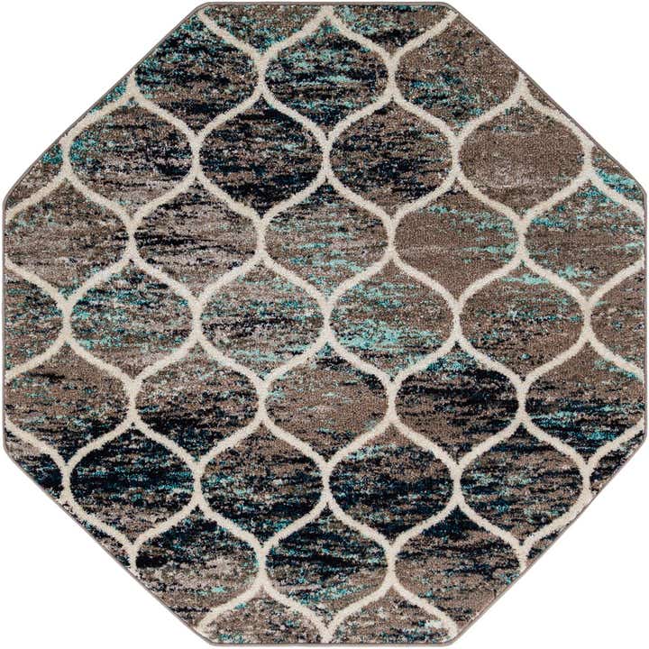 160cm x 160cm Trellis Frieze Achthoek Vloerkleed