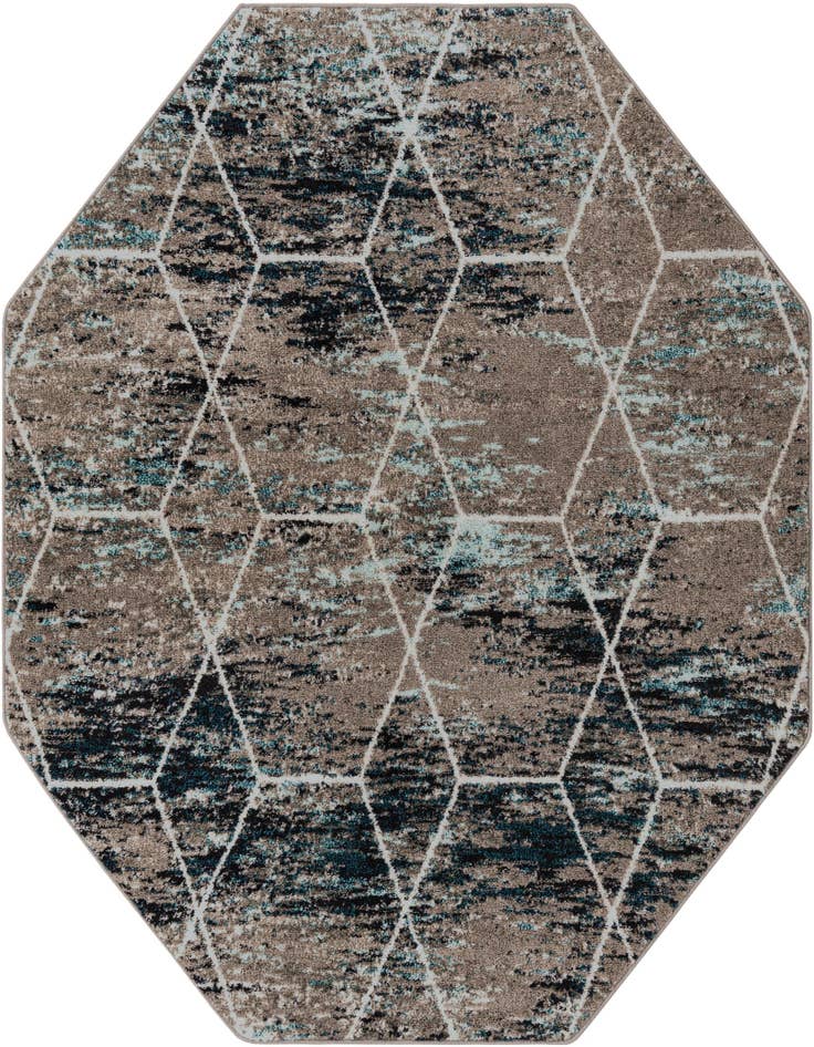 Detail image of 6' x 6' Trellis Frieze Octagon Rug