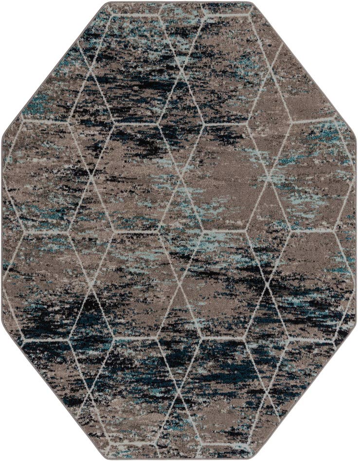 Detail image of 7' x 7' Trellis Frieze Octagon Rug