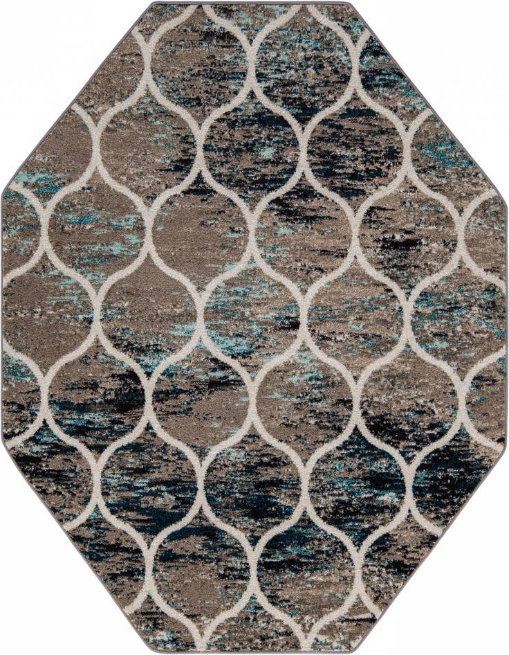 Detail image of 7' x 7' Trellis Frieze Octagon Rug