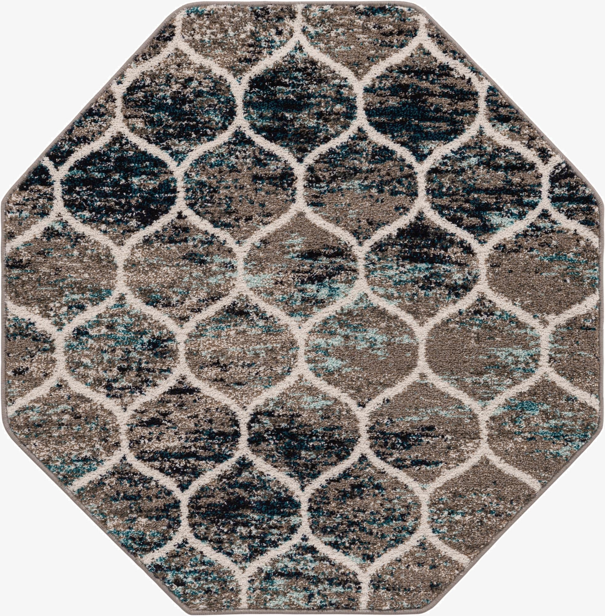 4' x 4' Trellis Frieze Octagon Rug