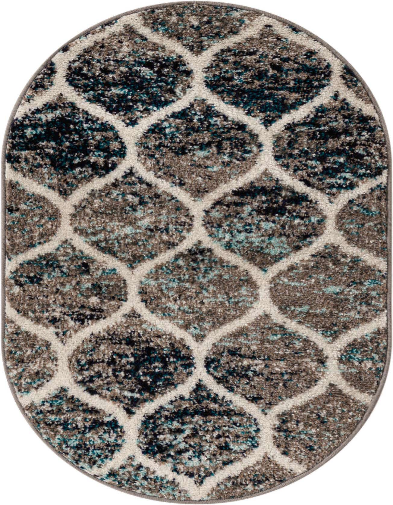 2' x 3' Trellis Frieze Oval Rug