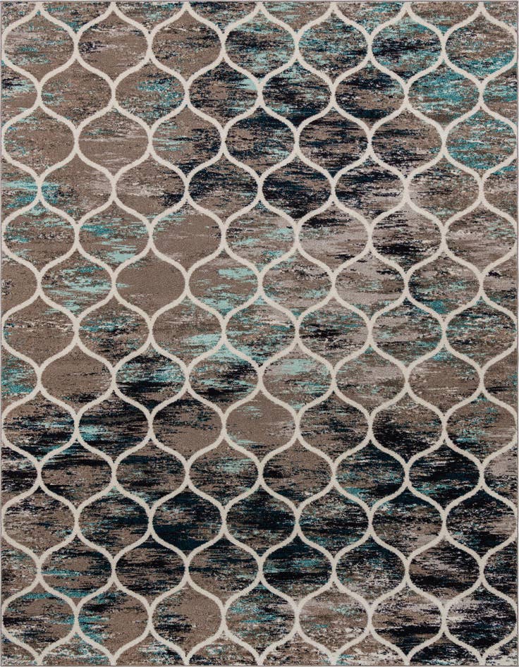Detail image of 10' x 13' Lattice Frieze Rug