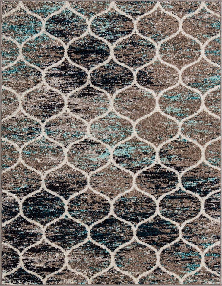 Detail image of 4' x 6' Lattice Frieze Rug