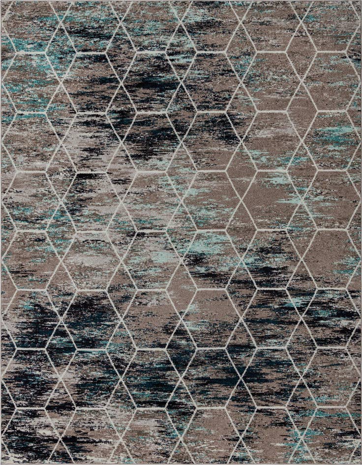 Detail image of 9' x 12' Lattice Frieze Rug