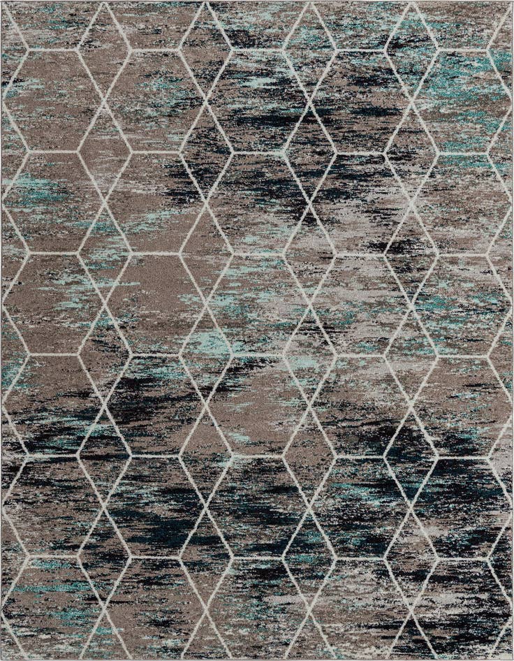 Detail image of 7' 10 x 11' Lattice Frieze Rug