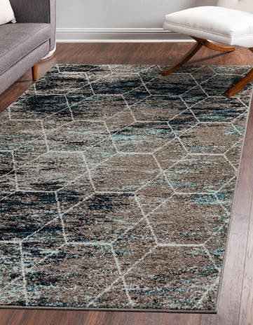 3' x 5' 3 Lattice Frieze Rug