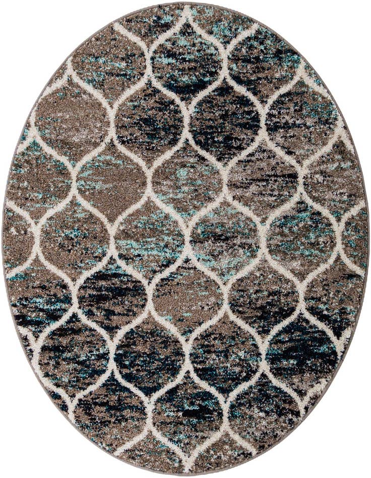 Detail image of 4' x 4' Lattice Frieze Round Rug