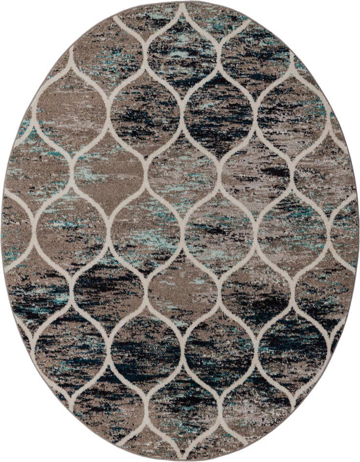 Detail image of 7' x 7' Trellis Frieze Round Rug