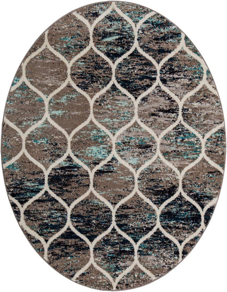Detail image of 6' x 6' Trellis Frieze Round Rug
