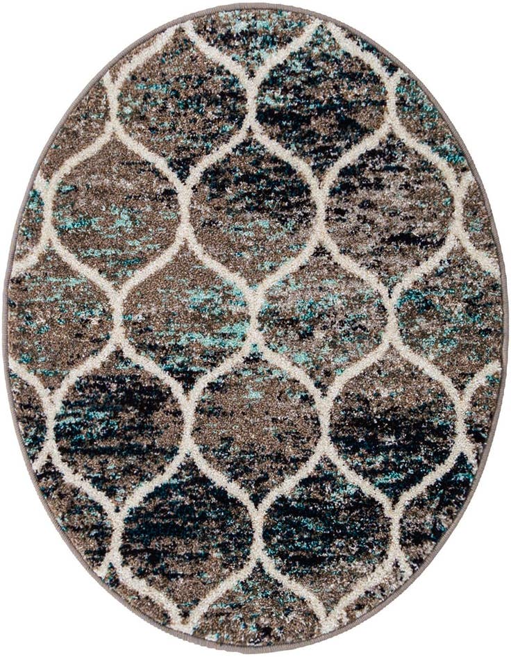 Detail image of 3' x 3' Trellis Frieze Round Rug