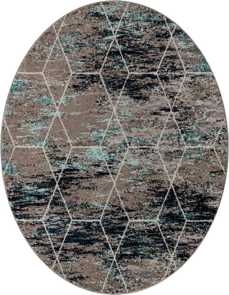 Detail image of 6' x 6' Trellis Frieze Round Rug