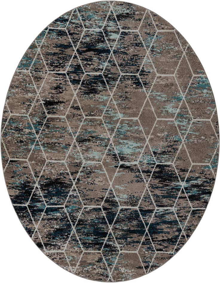 Detail image of 10' x 10' Trellis Frieze Round Rug