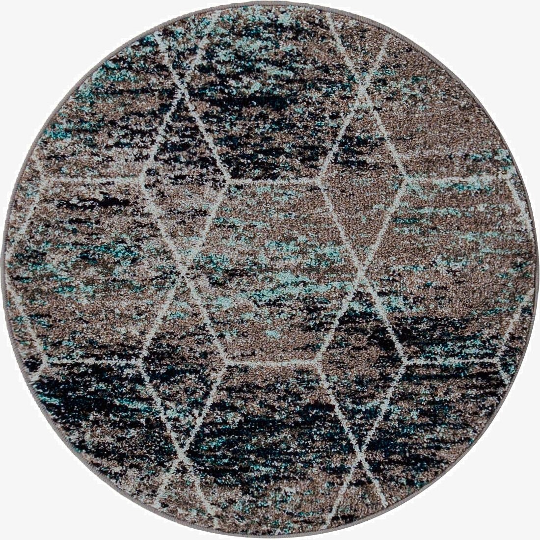 Primary image 3' x 3' Trellis Frieze Round Rug