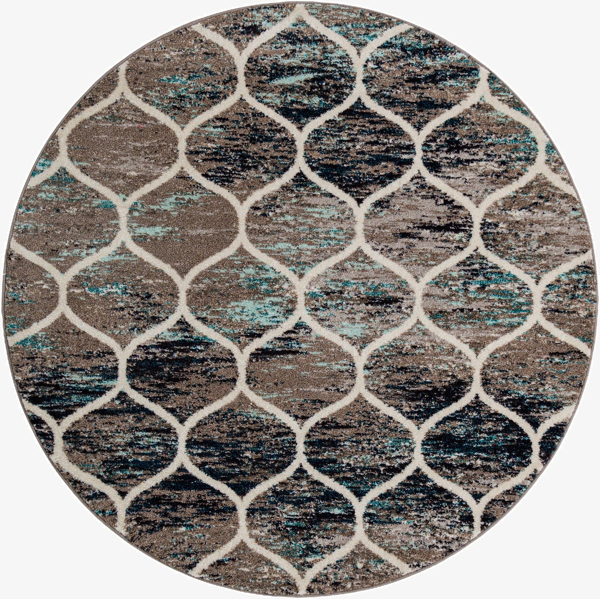 Primary image 6' x 6' Trellis Frieze Round Rug