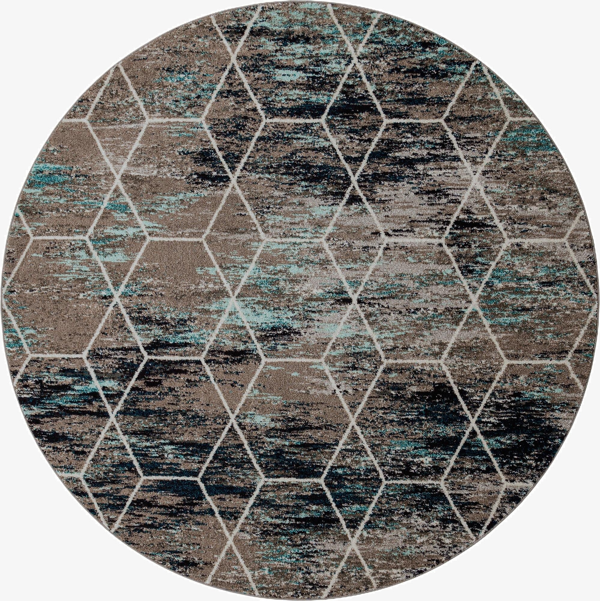 Primary image 7' 10 x 7' 10 Trellis Frieze Round Rug