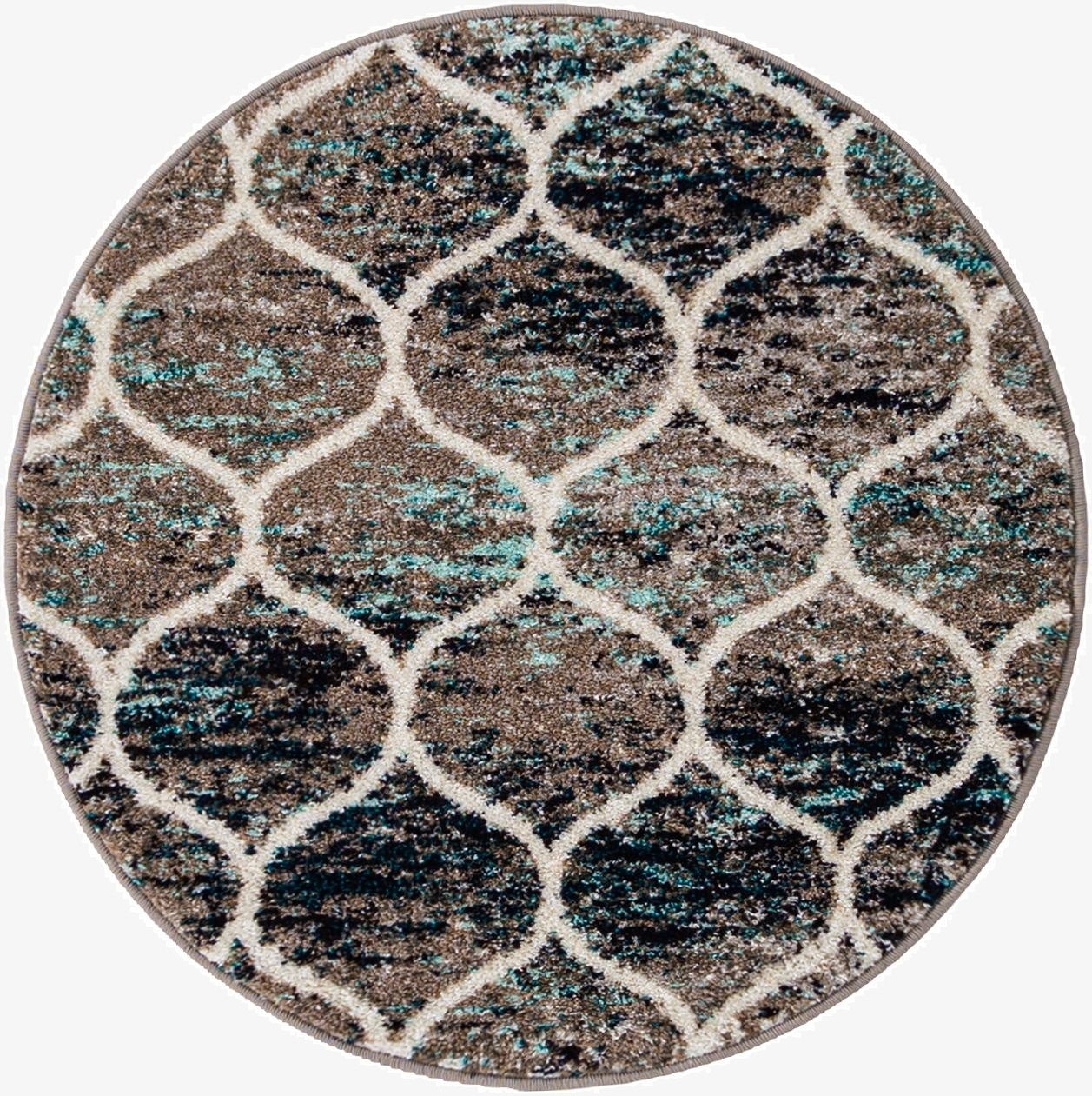 Primary image 3' x 3' Trellis Frieze Round Rug