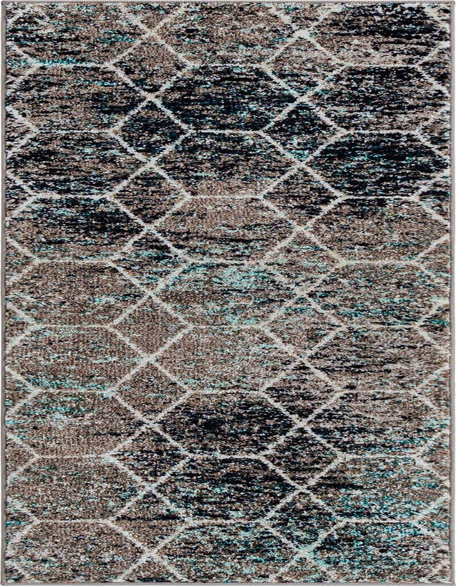 Detail image of 2' x 6' Lattice Frieze Runner Rug