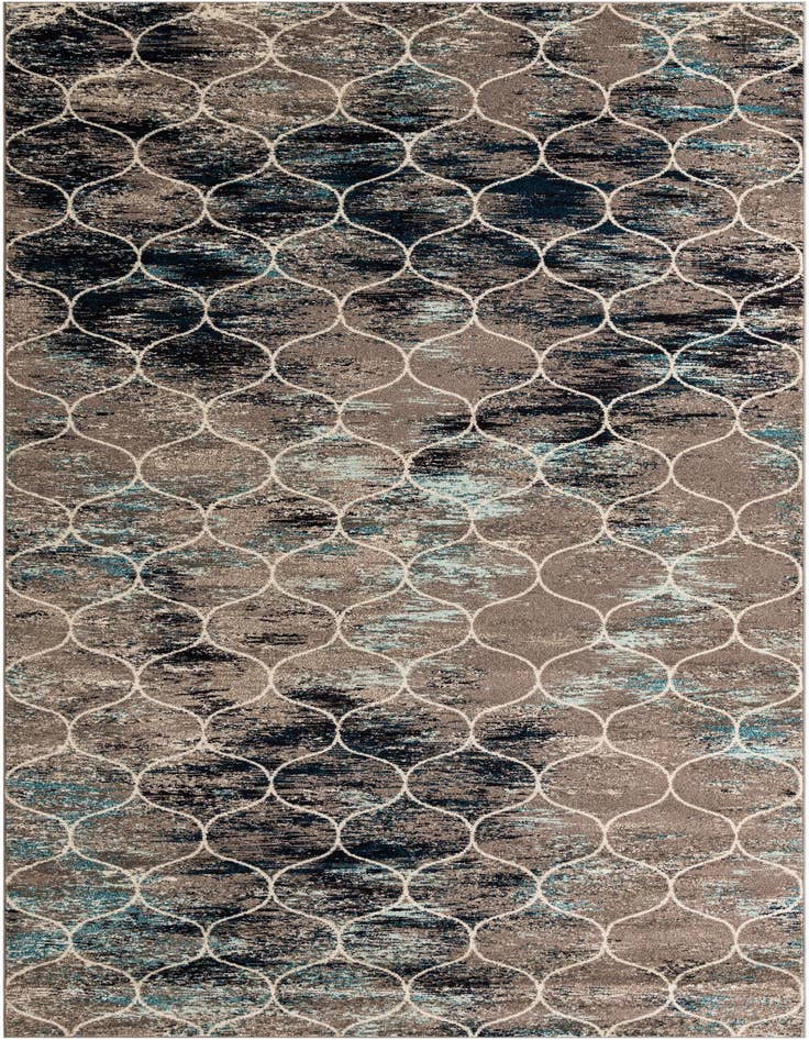 Detail image of 8' x 17' Lattice Frieze Runner Rug