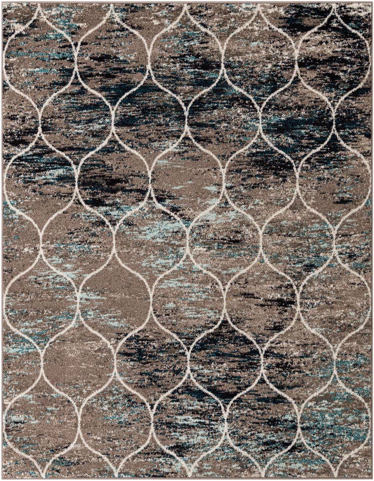 Detail image of 7' x 7' Lattice Frieze Square Rug